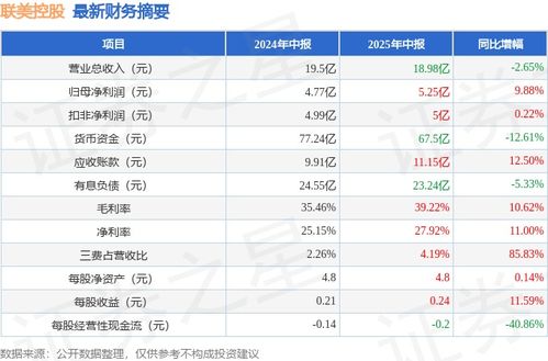聯(lián)美控股2025年中報(bào)簡(jiǎn)析 凈利潤(rùn)穩(wěn)健增長(zhǎng)，盈利能力持續(xù)提升